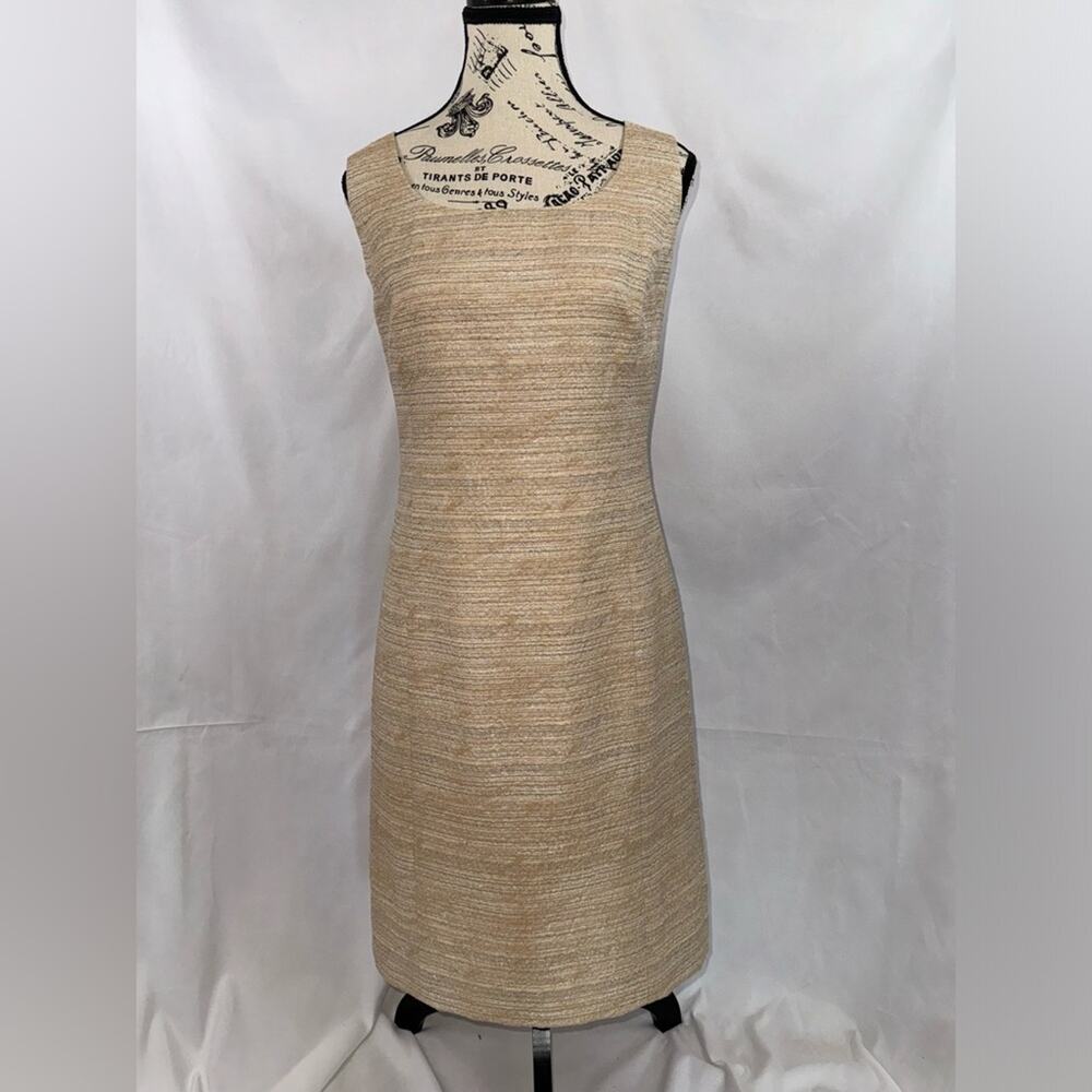 Lafayette 148: Gabardine Ivory/Cream sleeveless summer dress
